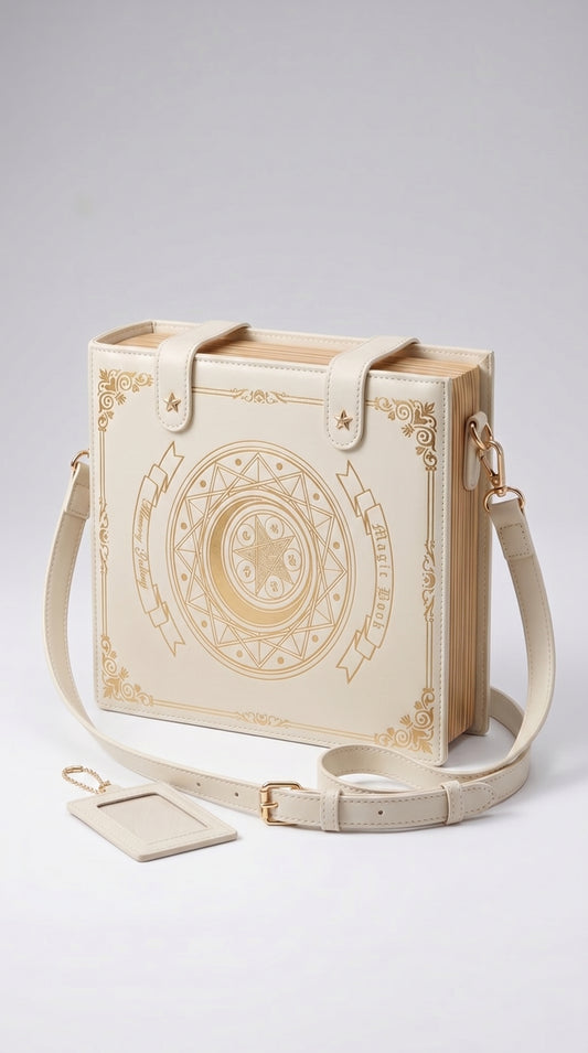 Korean Gothic Square White Shoulder Bag